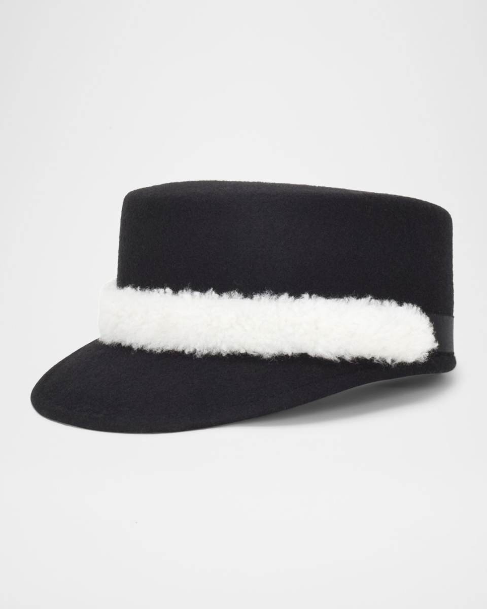 Ryan Rabbit Hair & Sheep Shearing Fur Newspaper Cap
